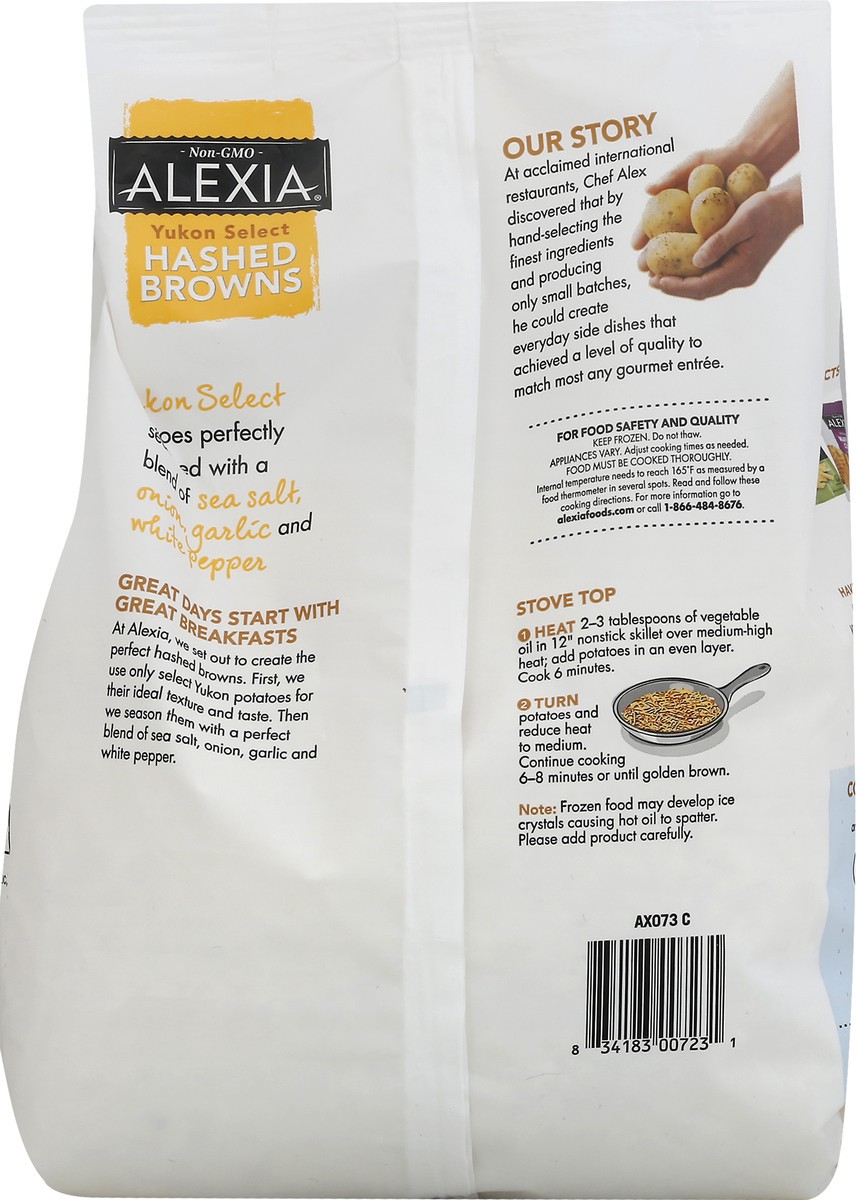 slide 3 of 13, Alexia® frozen Yukon select hashed browns, 28 oz