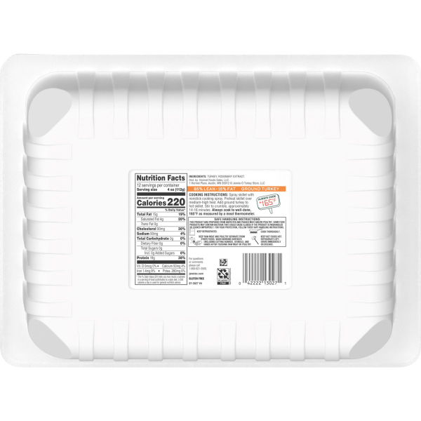 slide 8 of 13, JENNIE O TURKEY STORE Jennie-O 85% Lean Fresh Ground Turkey, 48 oz, 48 oz