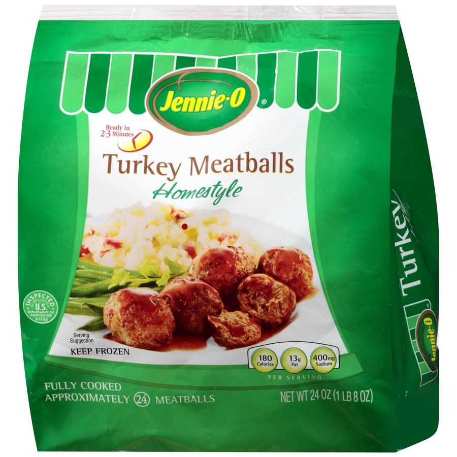 slide 2 of 8, Jennie-O Turkey Meatballs Homestyle, 24 oz