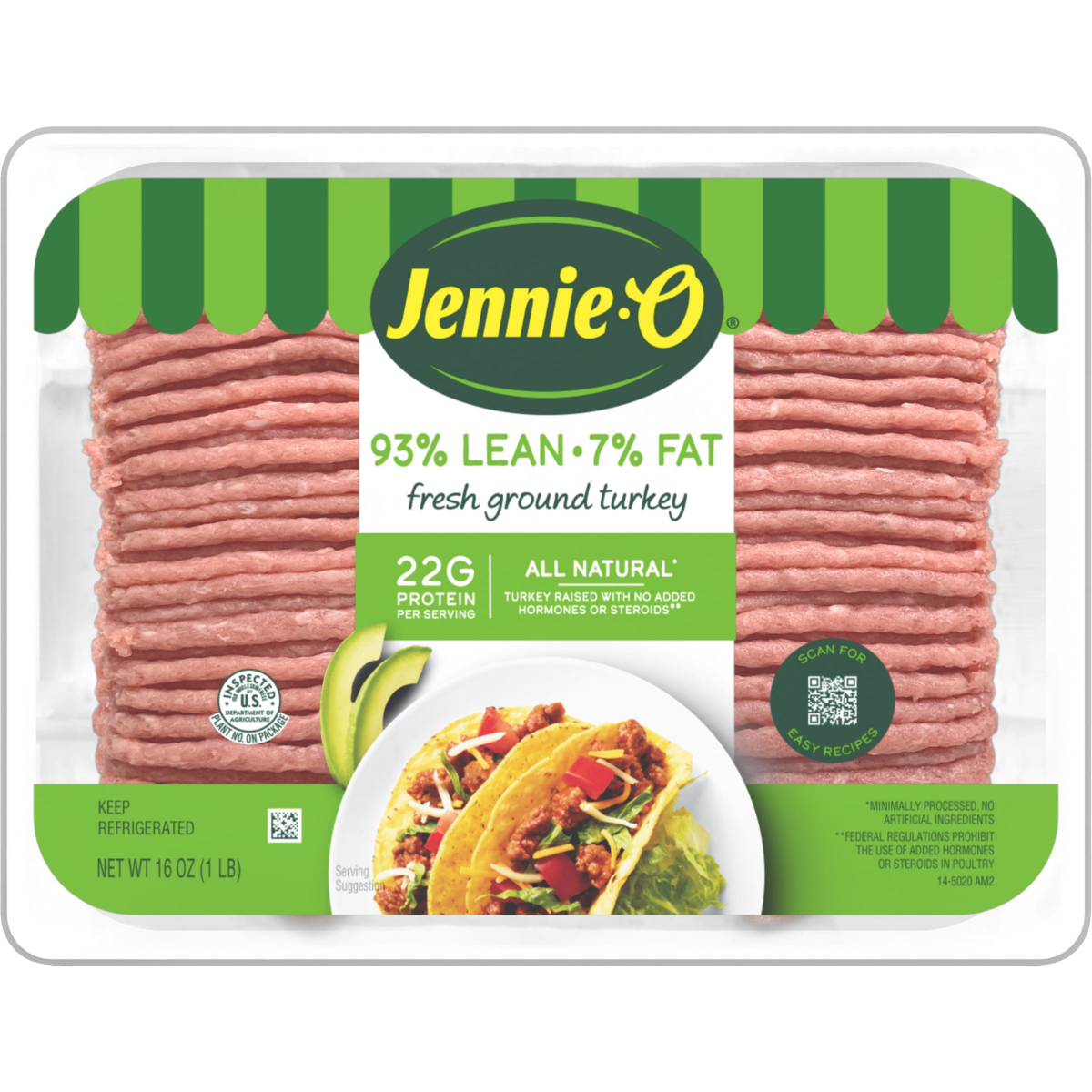 slide 1 of 13, JENNIE O TURKEY STORE Jennie-O Turkey Store Lean Ground Turkey, 93% Lean, 16 oz, 16 oz