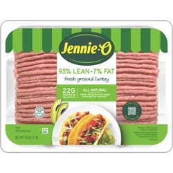 JENNIE-O Ground Turkey 93% Lean / 7% Fat - 1 lb. tray