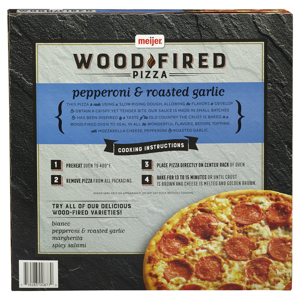 slide 3 of 3, Meijer Wood Fired Pizza Pepperoni, 12.25 oz