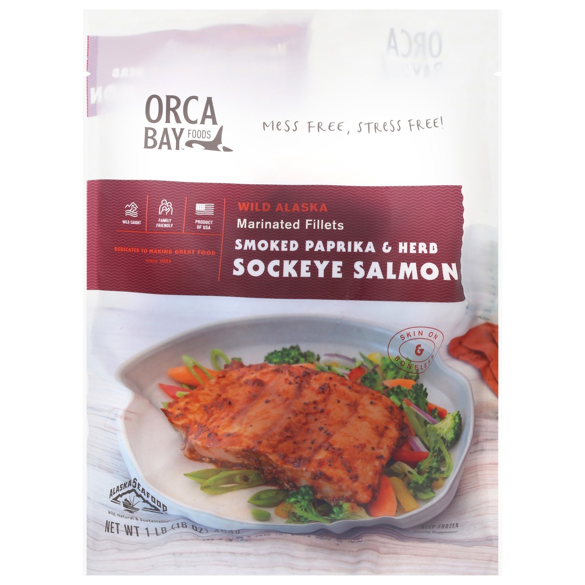 slide 6 of 13, Orca Bay Foods Smoked Paprika & Herb Sockeye Salmon 16 oz, 16 oz