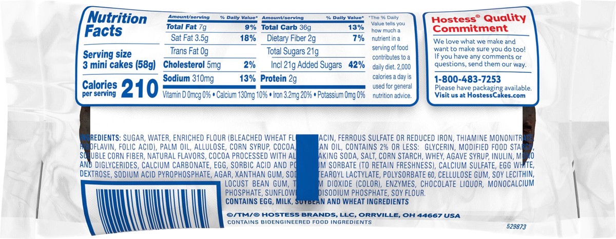 slide 6 of 15, Hostess Cupcakes Minis, Chocolate Snack Cakes, 2.04 Oz. Pouch (3 Ct.), 3 ct
