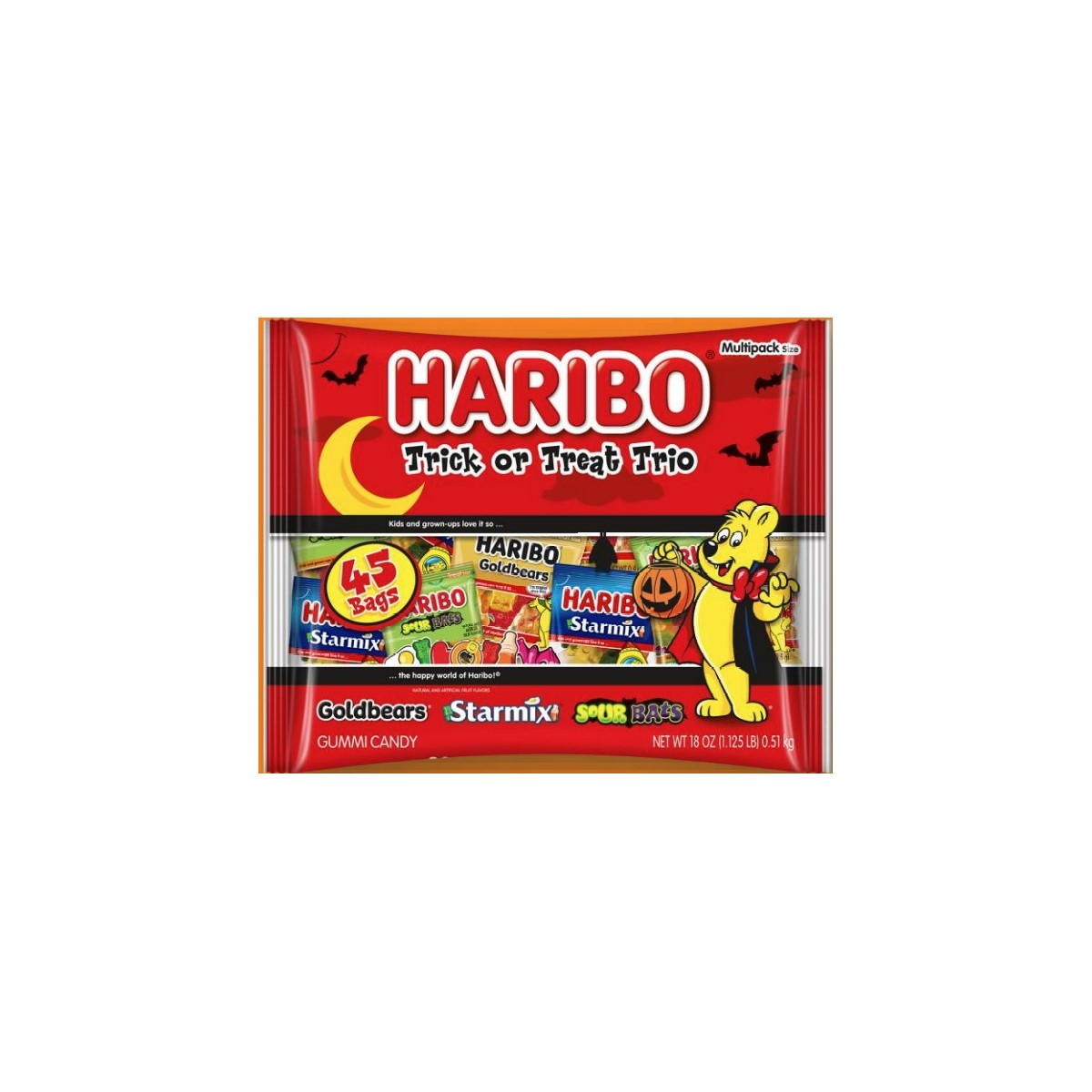 slide 1 of 2, Haribo Halloween Trick Treat Trio - 18 Oz, 18 oz