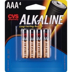 slide 1 of 1, CVS Health Alkaline Batteries AAA, 4 ct