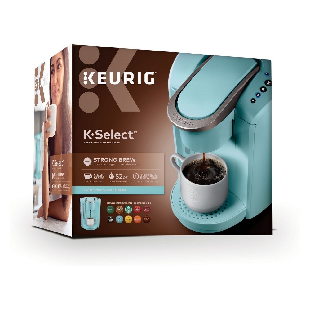 slide 8 of 8, Keurig K-Select Single-Serve Coffee Brewer - Oasis, 1 ct