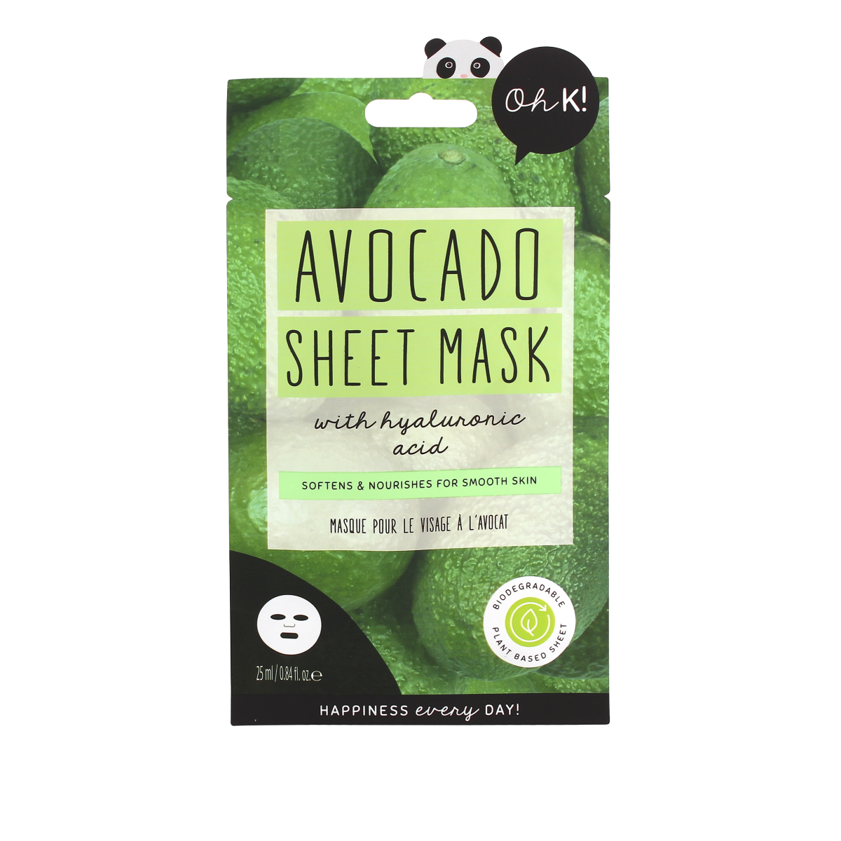 slide 1 of 9, Oh K! Avocado Sheet Mask, 0.67 oz