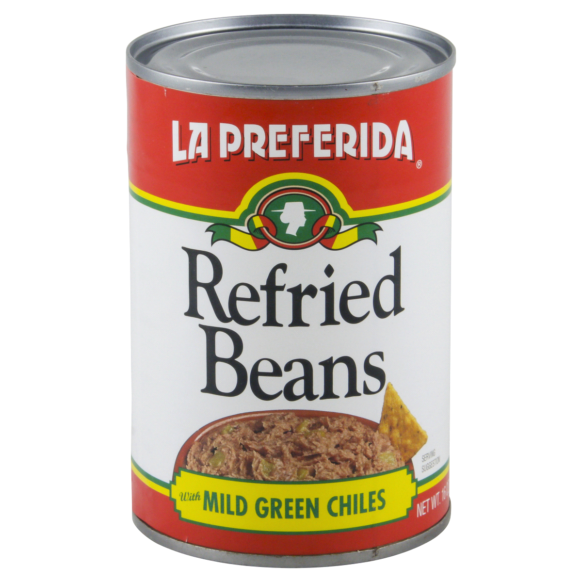 slide 1 of 4, La Preferida Refried Beans with Mild Green Chiles, 16 oz