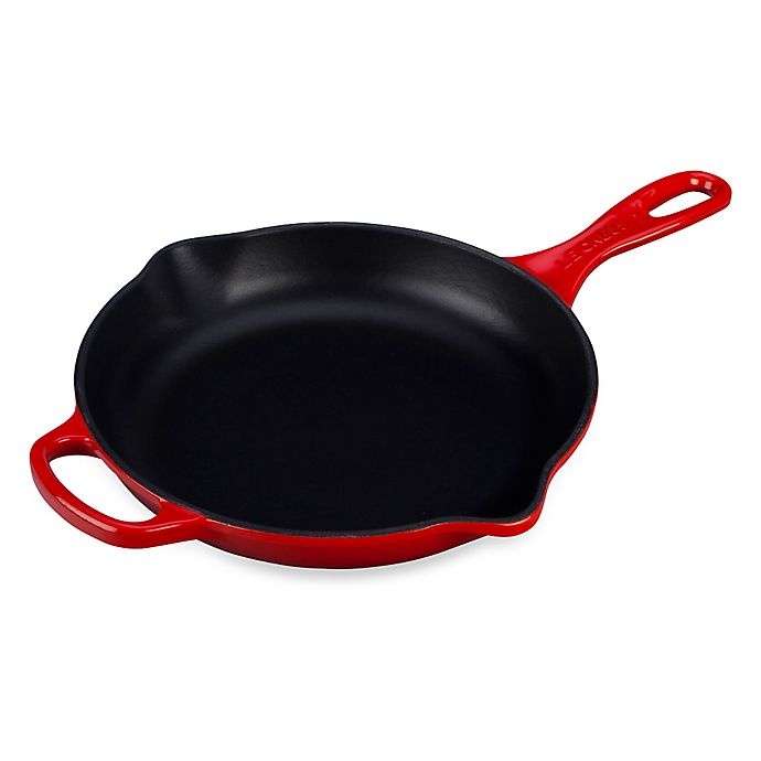 slide 1 of 1, Le Creuset Signature Iron Handle Skillet - Cherry, 9 in