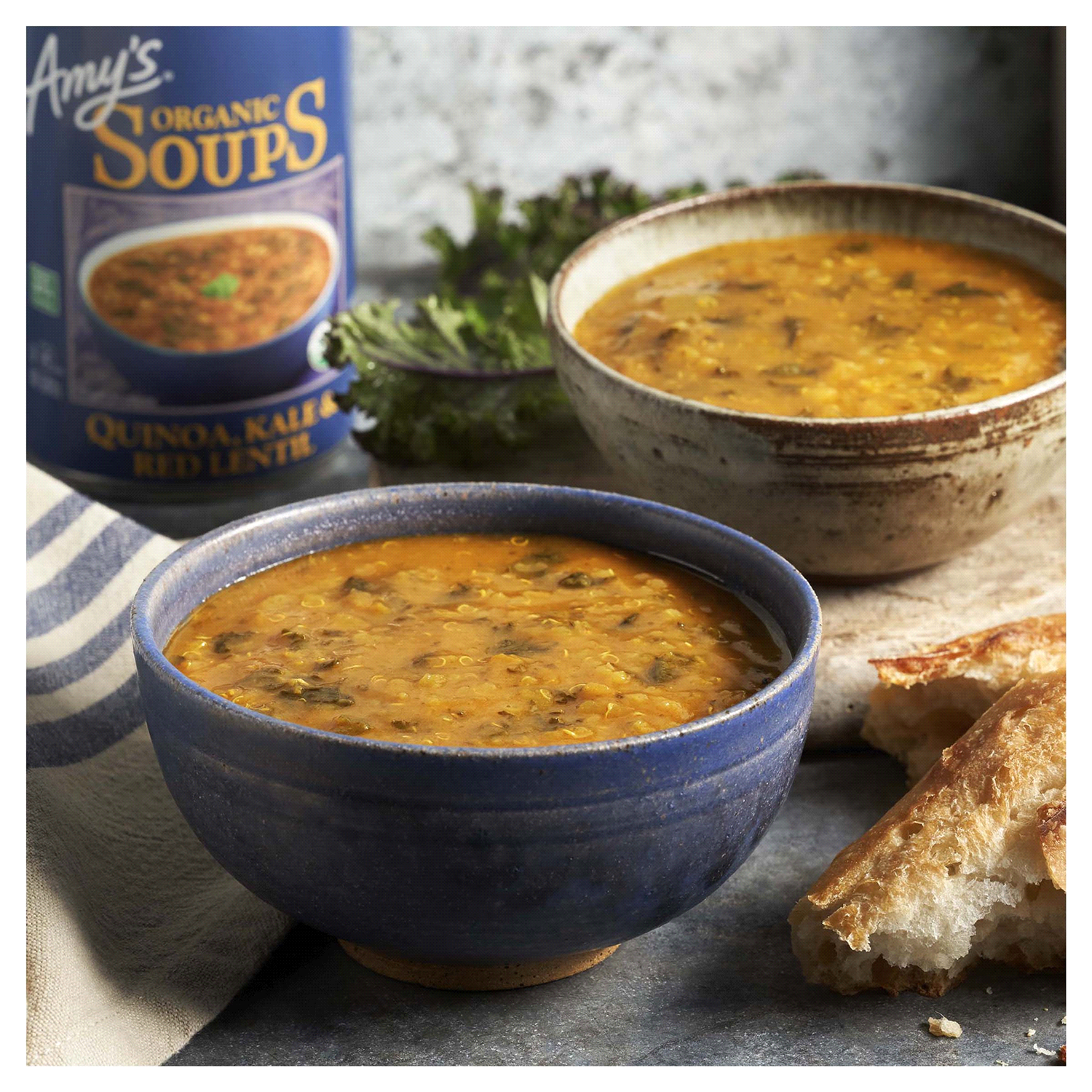 slide 2 of 5, Amy's Amy’s Organic Quinoa, Kale & Red Lentil Soup, 14.4 oz., 14.40 oz