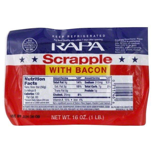 slide 1 of 1, RAPA Scrapple With Bacon, 
