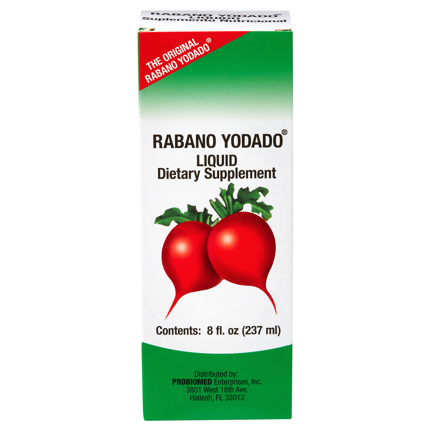slide 1 of 1, Rabano Yodado Liquid Dietary Supplement, 8 oz