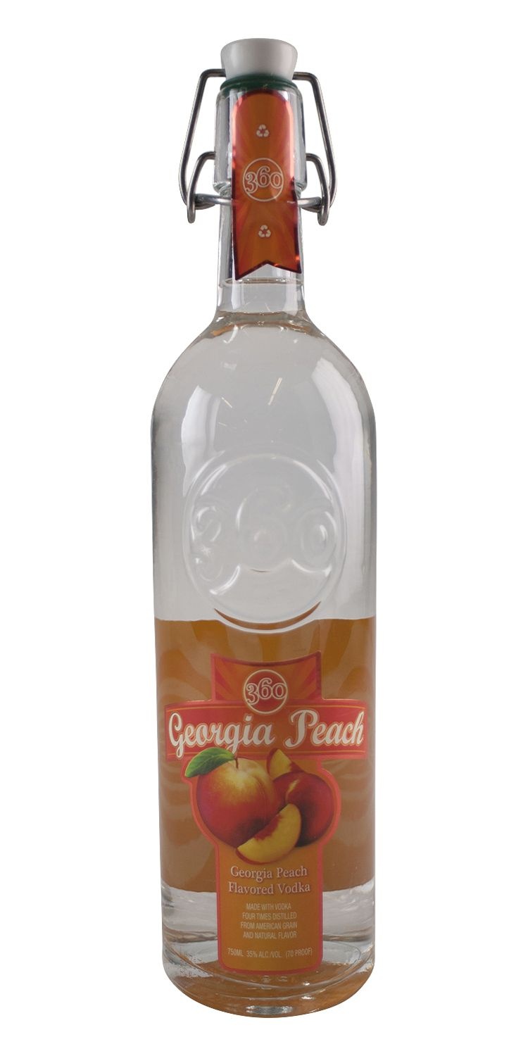 slide 1 of 1, 360 Vodka Georgia Peach Flavored, 750 ml