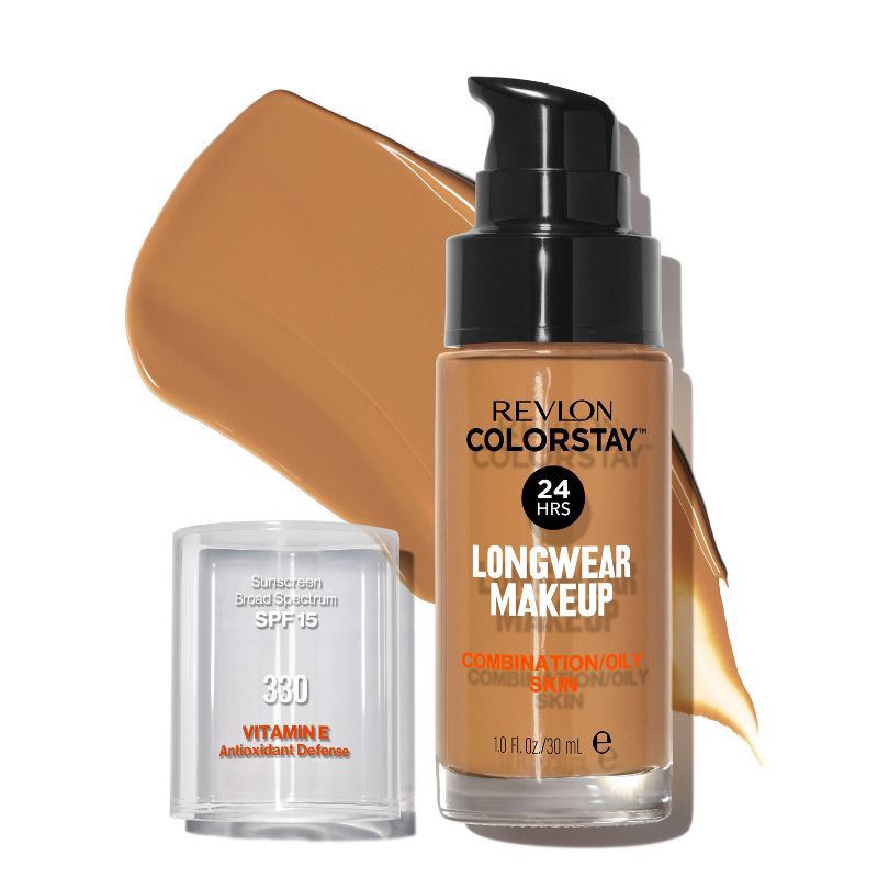 slide 3 of 8, Revlon ColorStay Makeup for Combination/Oily Skin with SPF 15 - 330 Natural Tan - 1 fl oz, 1 fl oz