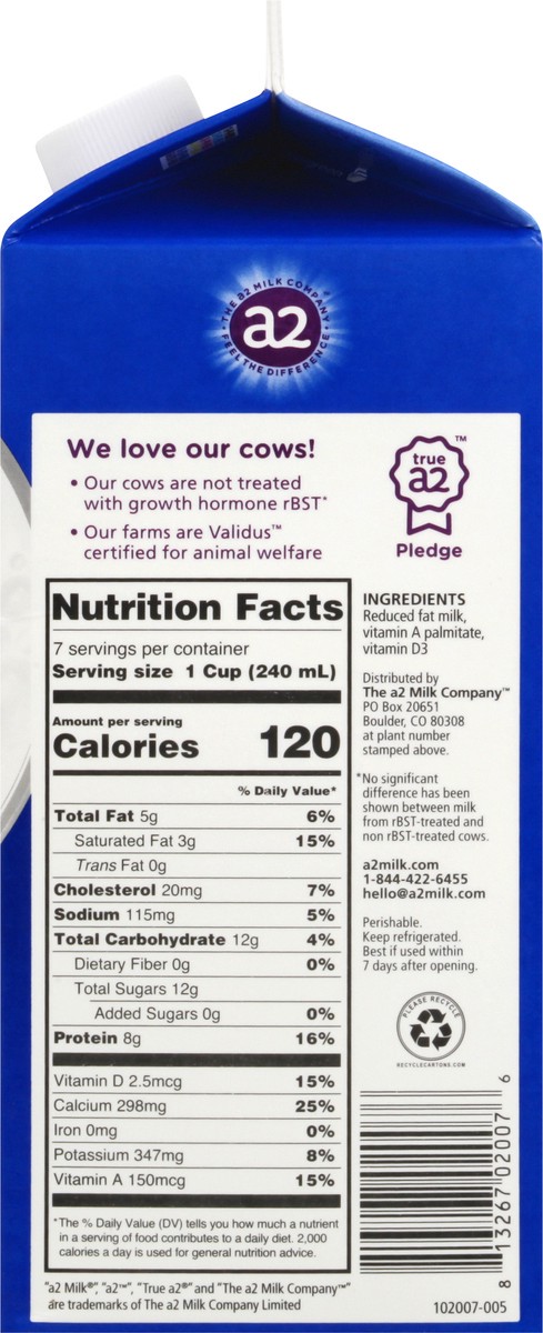 slide 8 of 9, A2 Milk 2% Milk, 59 fl oz