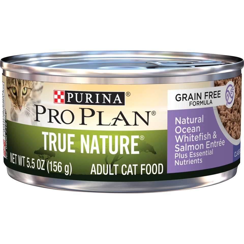 slide 1 of 1, Pro Plan Cat Food Ocean Whitefish & Salmon, 5.5 oz