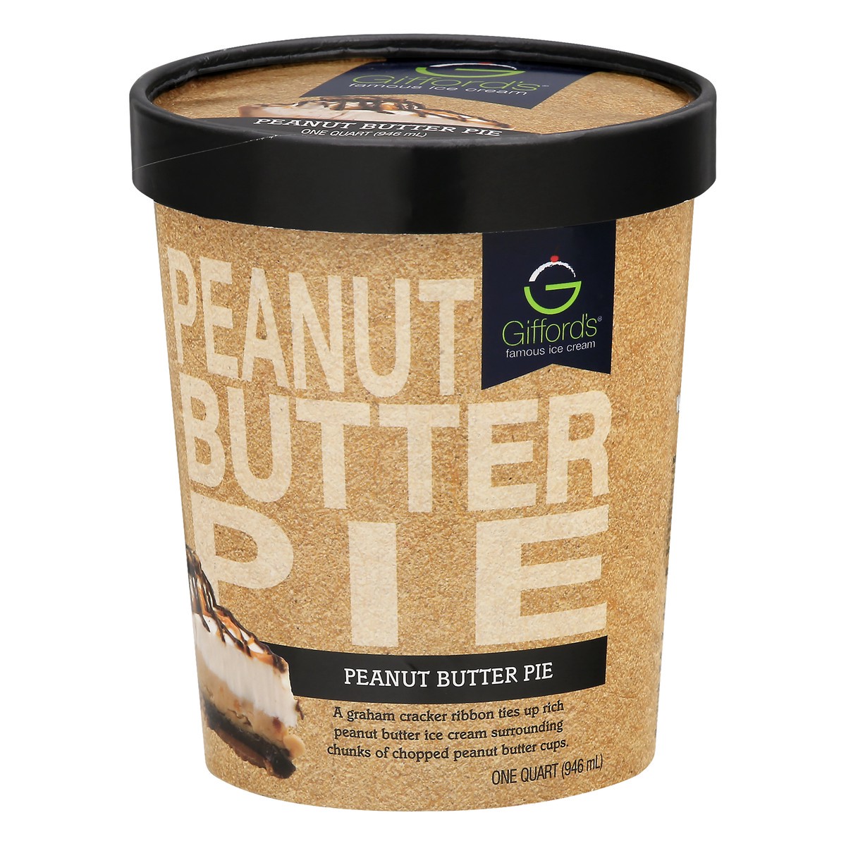 slide 3 of 10, Gifford's Peanut Butter Pie Ice Cream, 32 fl oz