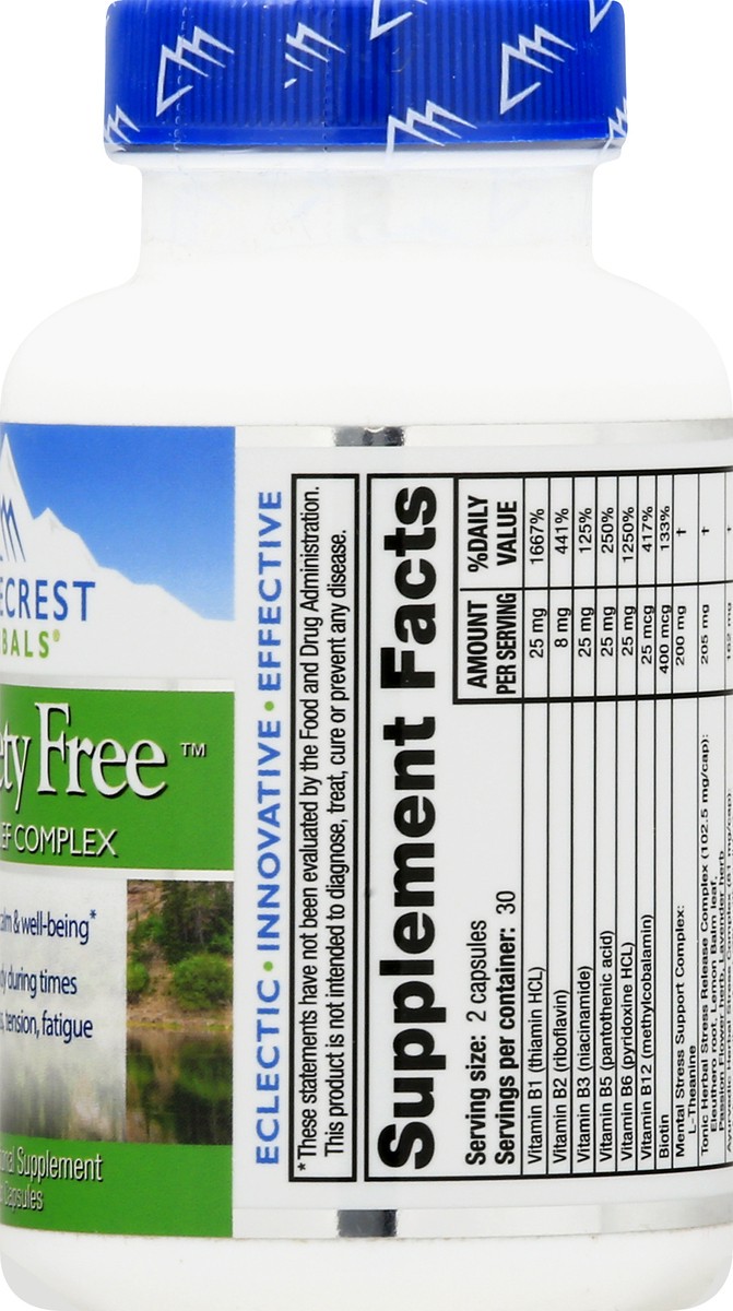slide 12 of 13, RidgeCrest Herbals Ridgecrest Anxiety Free, 60 ct