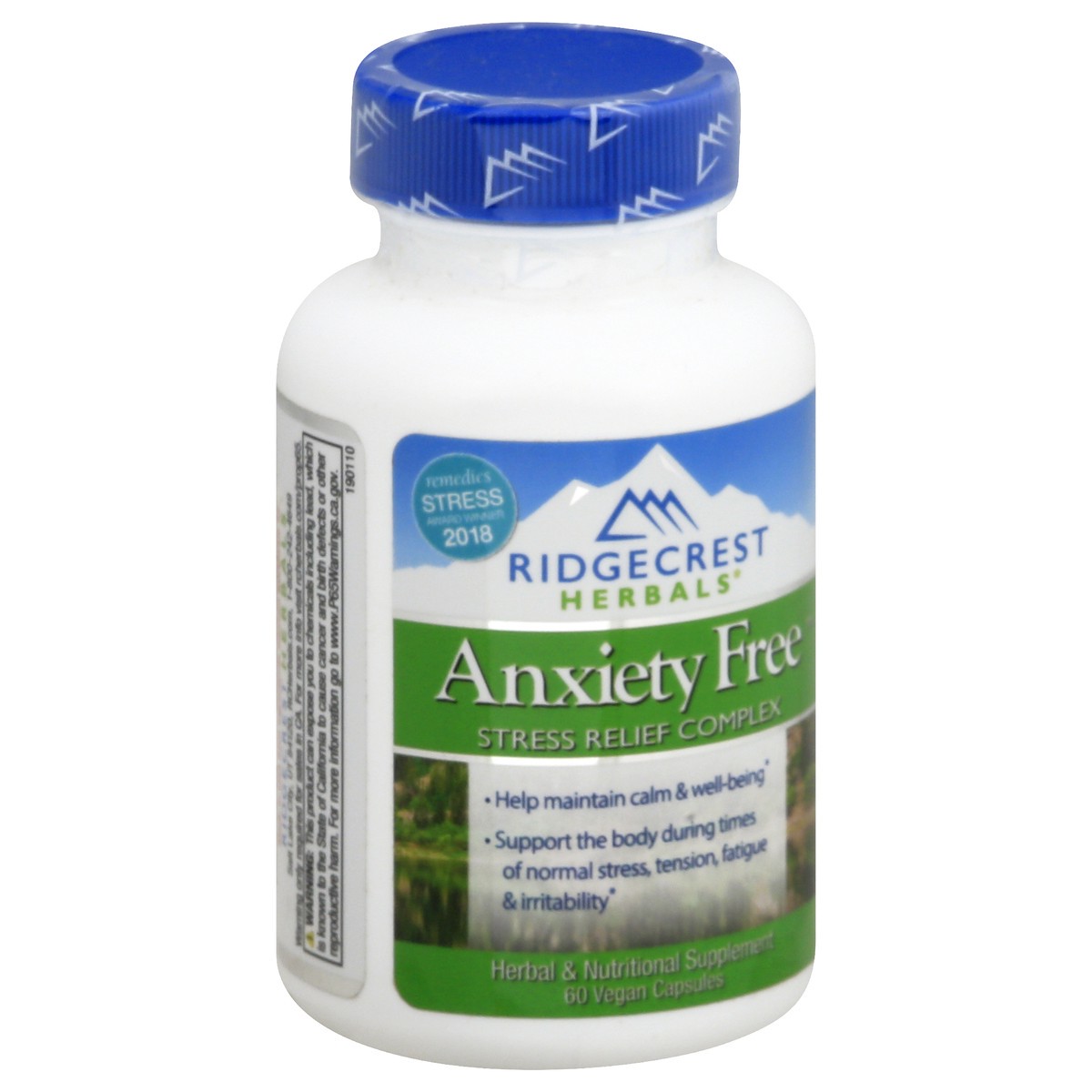 slide 8 of 13, RidgeCrest Herbals Ridgecrest Anxiety Free, 60 ct