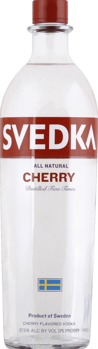 slide 2 of 2, SVEDKA Cherry Flavored Vodka, 1 L Bottle, 70 Proof, 33.81 fl oz