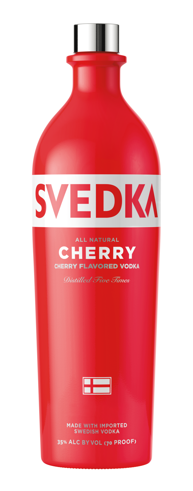 slide 1 of 2, SVEDKA Cherry Flavored Vodka, 1 L Bottle, 70 Proof, 33.81 fl oz