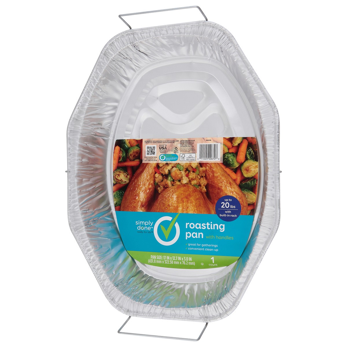 slide 7 of 9, Simply Done Roasting Pan with Handles with Built-In Rack 1 ea, 1 ct