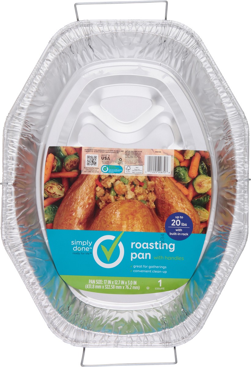 slide 9 of 9, Simply Done Roasting Pan with Handles with Built-In Rack 1 ea, 1 ct