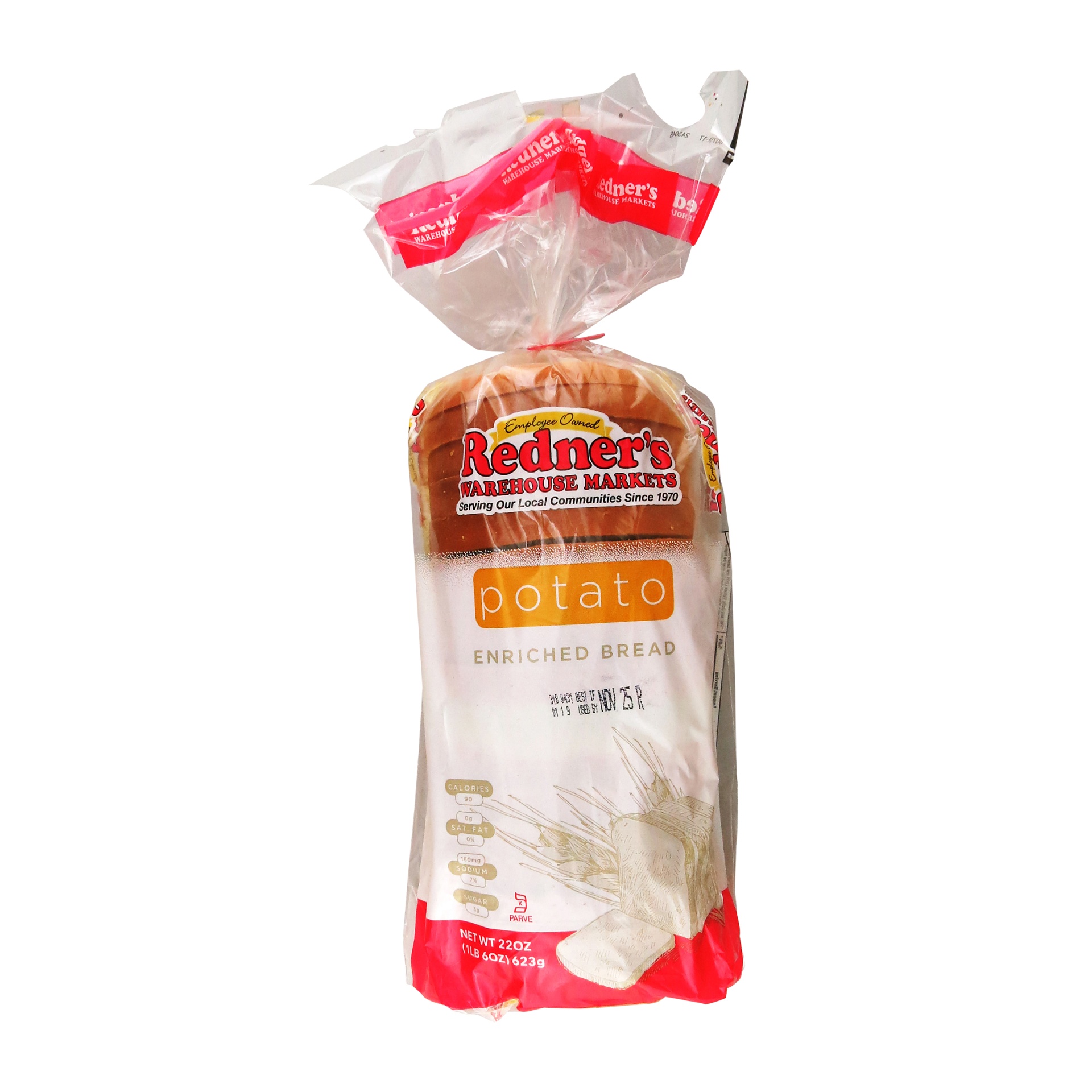 slide 1 of 1, Redner's Potato Bread, 22 oz