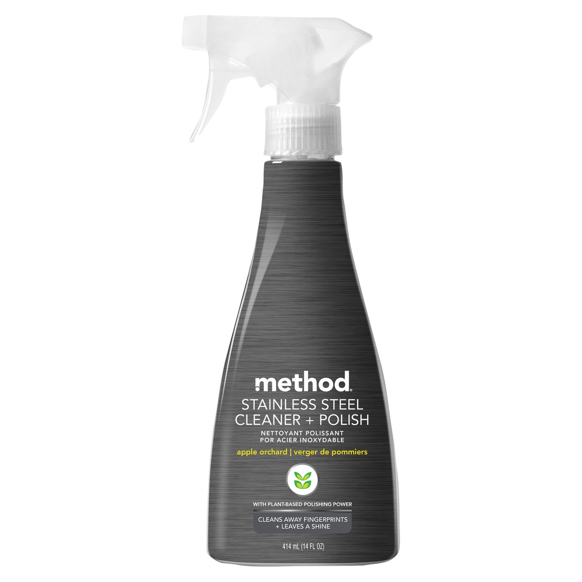 slide 1 of 8, method Stainless Steel Cleaner + Polish, Apple Orchard, 14 Ounces, 14 fl oz