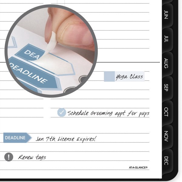 slide 9 of 10, AT-A-GLANCE® Contemporary Lite 2026 Weekly Monthly Planner, Black, Medium, 7"" x 8 3/4"", 1 ct