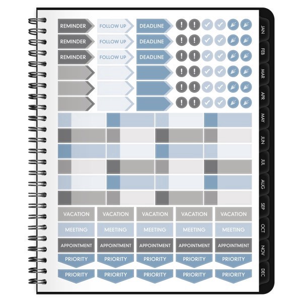 slide 6 of 10, AT-A-GLANCE® Contemporary Lite 2026 Weekly Monthly Planner, Black, Medium, 7"" x 8 3/4"", 1 ct