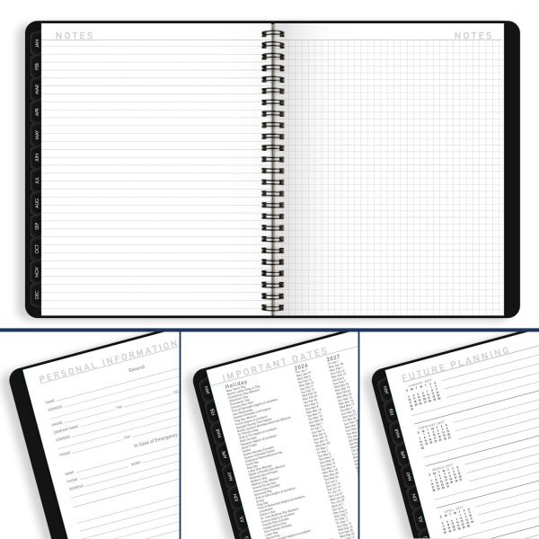 slide 7 of 10, AT-A-GLANCE® Contemporary Lite 2026 Weekly Monthly Planner, Black, Medium, 7"" x 8 3/4"", 1 ct
