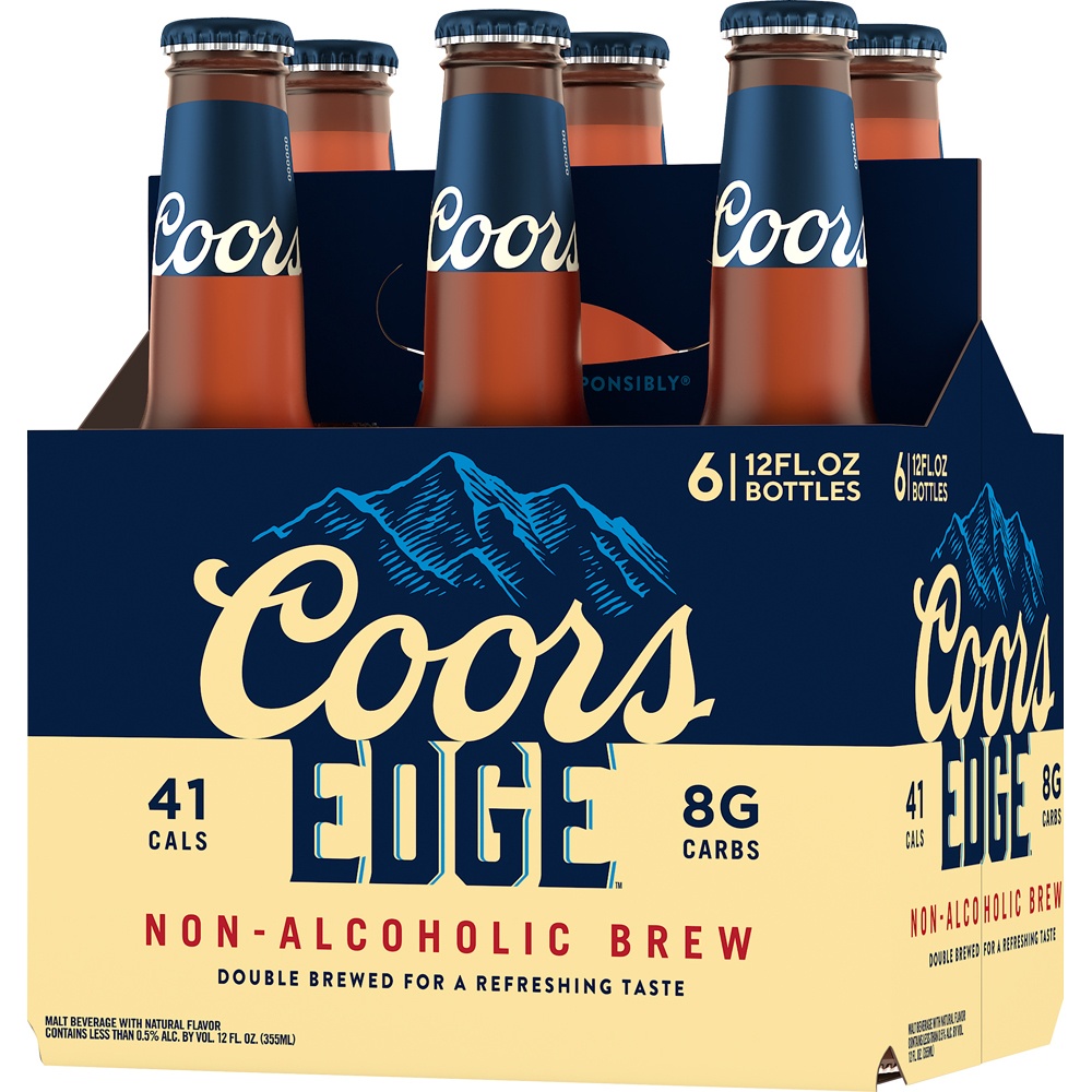 slide 4 of 6, Coors Non-Alcoholic Malt Beverage Beer, 6 ct; 12 fl oz