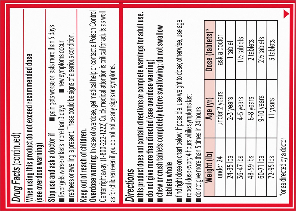 slide 3 of 7, Children's Tylenol Pain + Fever Relief Chewables - Acetaminophen - Grape - 24ct, 24 ct