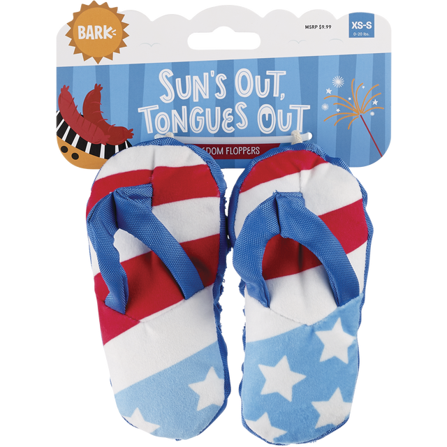 slide 1 of 1, BARK Freedom Flip Flops Dog Toy, 1 ct