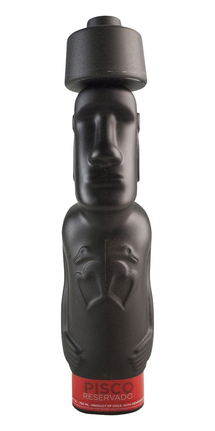 slide 1 of 1, Capel Pisco Reservado Moai Bottle, 750 ml