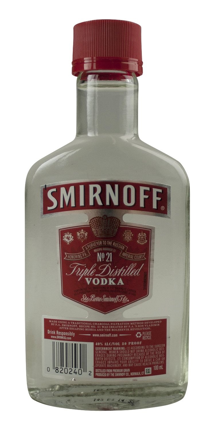 slide 1 of 1, Smirnoff 80 Proof Vodka, 100 ml