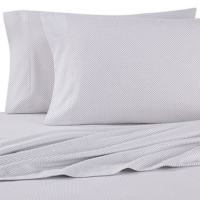 slide 1 of 1, The Seasons Collection Heavyweight Flannel Dot King Sheet Set - Grey, 1 ct