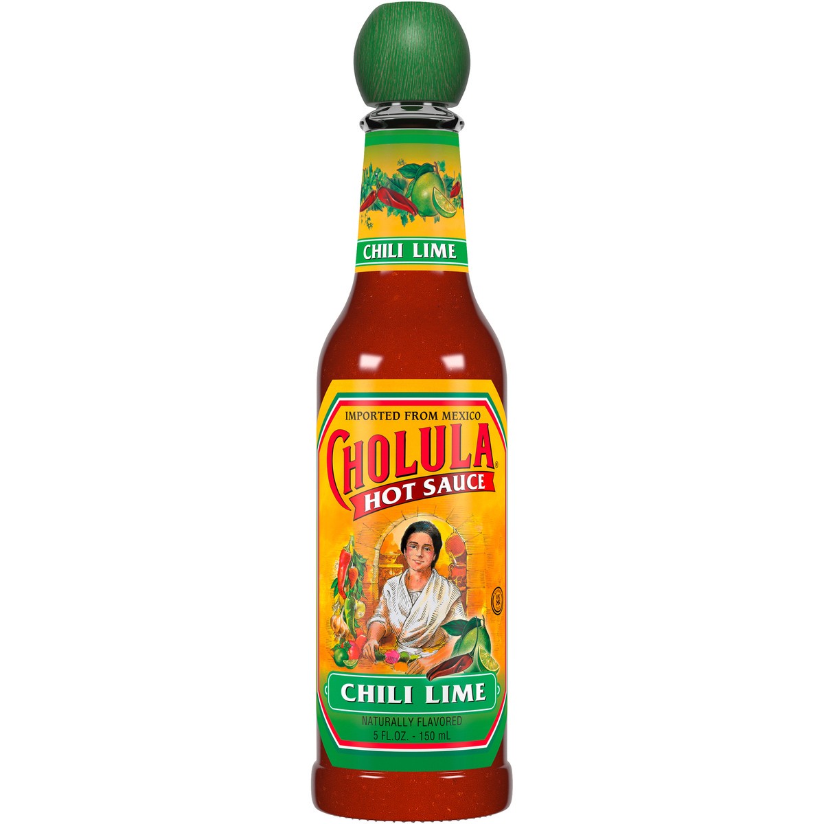 slide 6 of 9, Cholula Chili Lime Hot Sauce, 5 oz