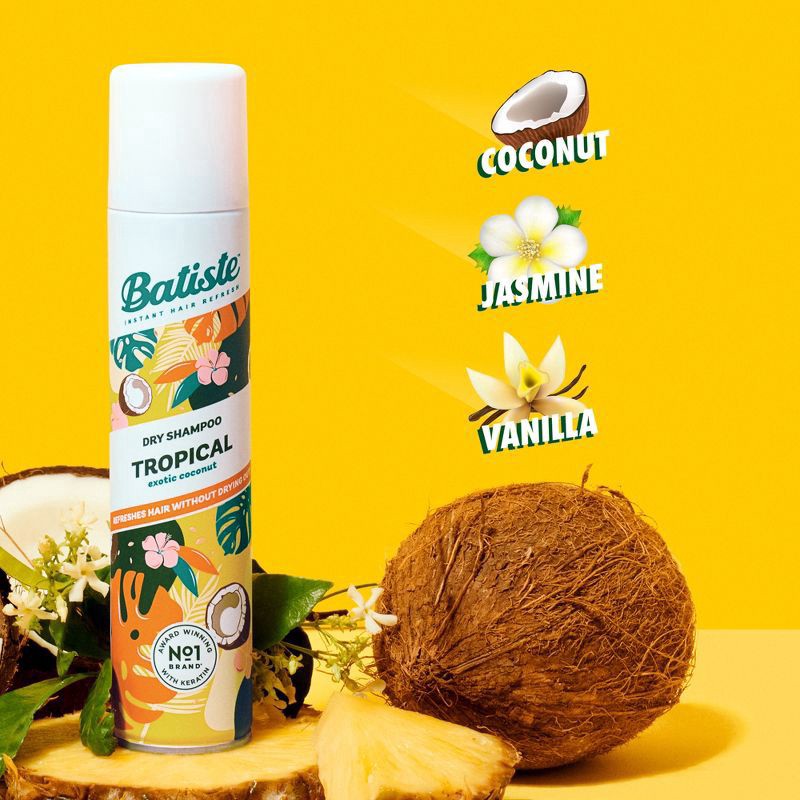 slide 3 of 9, Batiste Tropical Exotic Coconut Dry Shampoo - 5.71oz, 5.71 oz