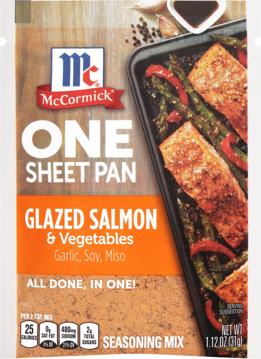 slide 5 of 7, McCormick Glazed Salmon Seasoning Mix, 1.12 oz