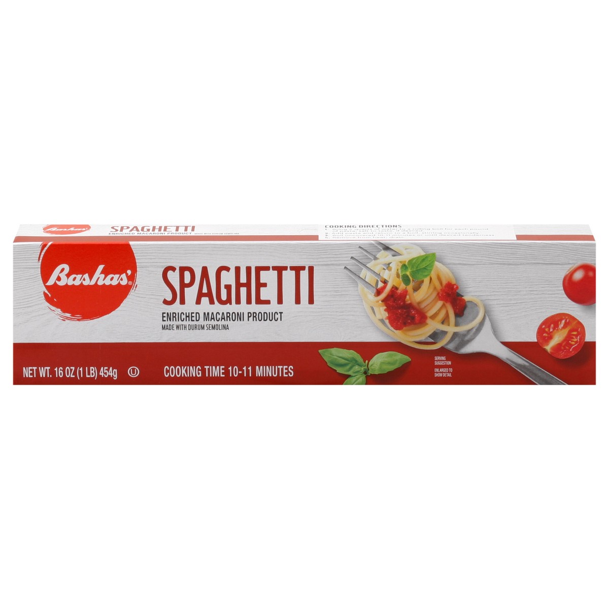 slide 4 of 4, Bashas Spaghetti, 16 oz