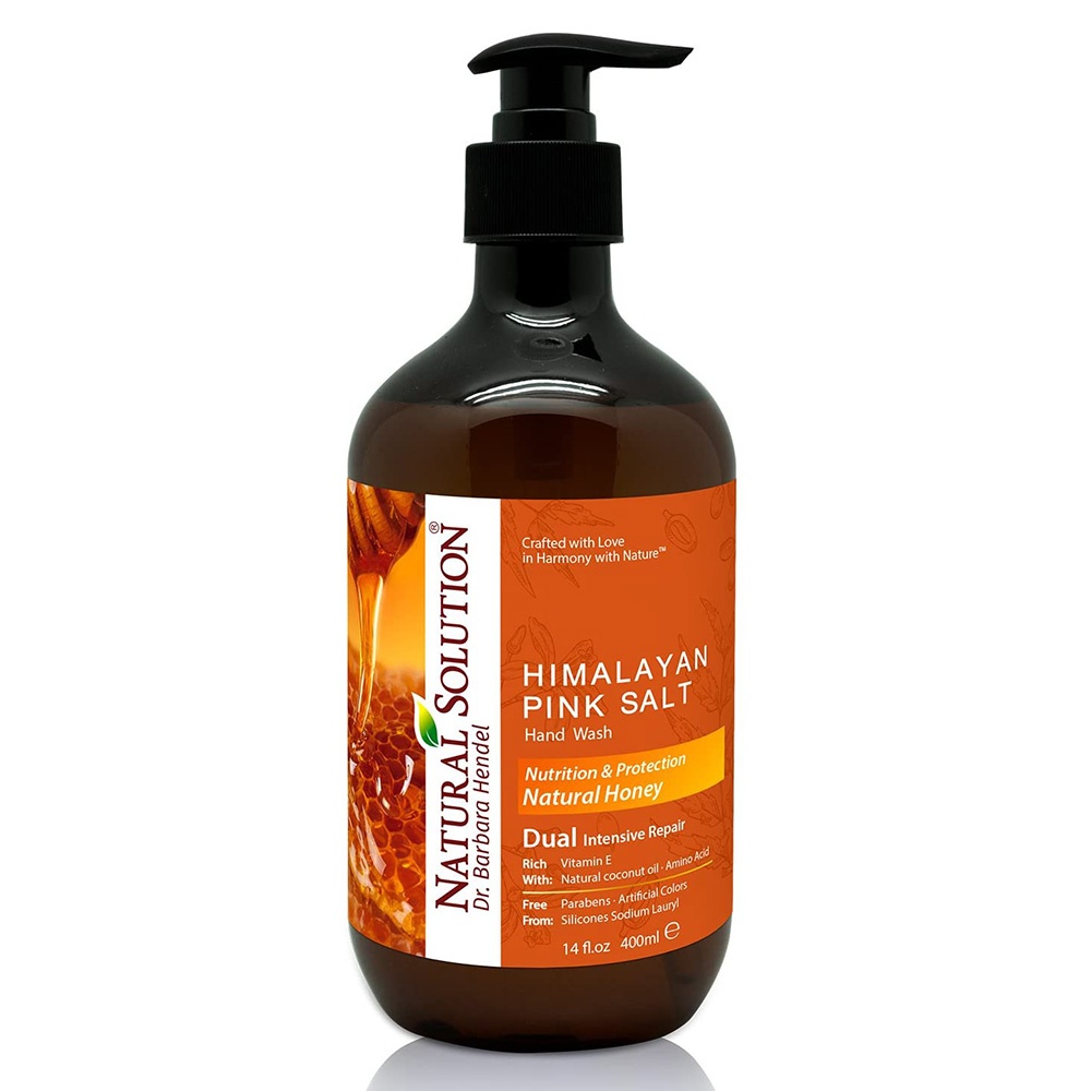 slide 1 of 1, Natural Solution Himalayan Pink Salt Hand Wash, Natural Honey, 14 oz