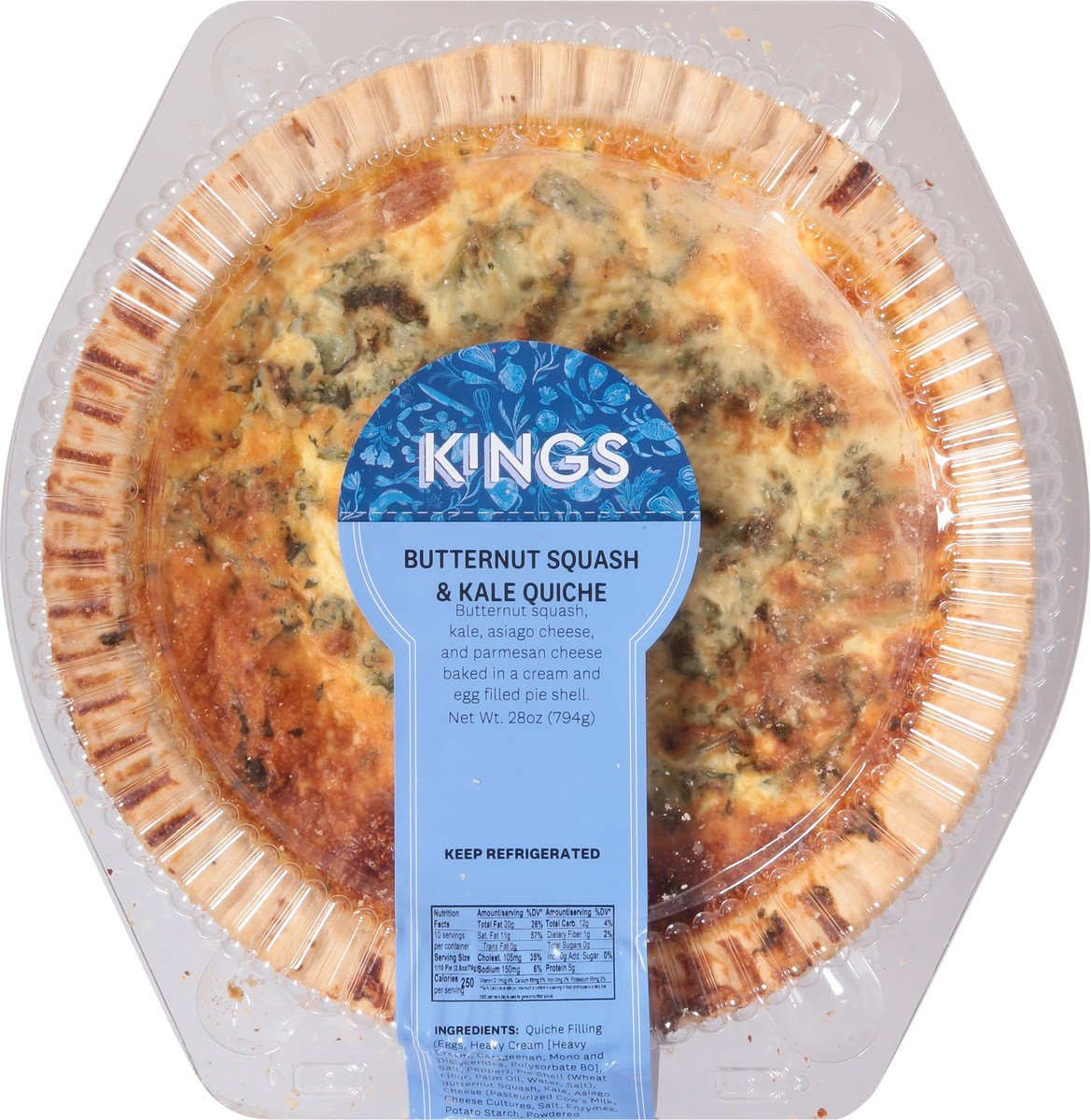 slide 7 of 14, Quiche Butternut Squash Kale - 28 OZ, 28 oz