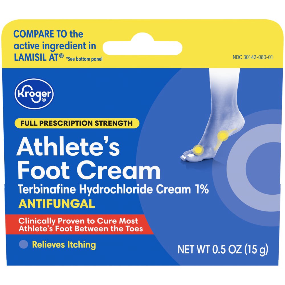 slide 1 of 3, Kroger Prescription Strength Athletes Foot Antifungal Cream, 0.5 oz