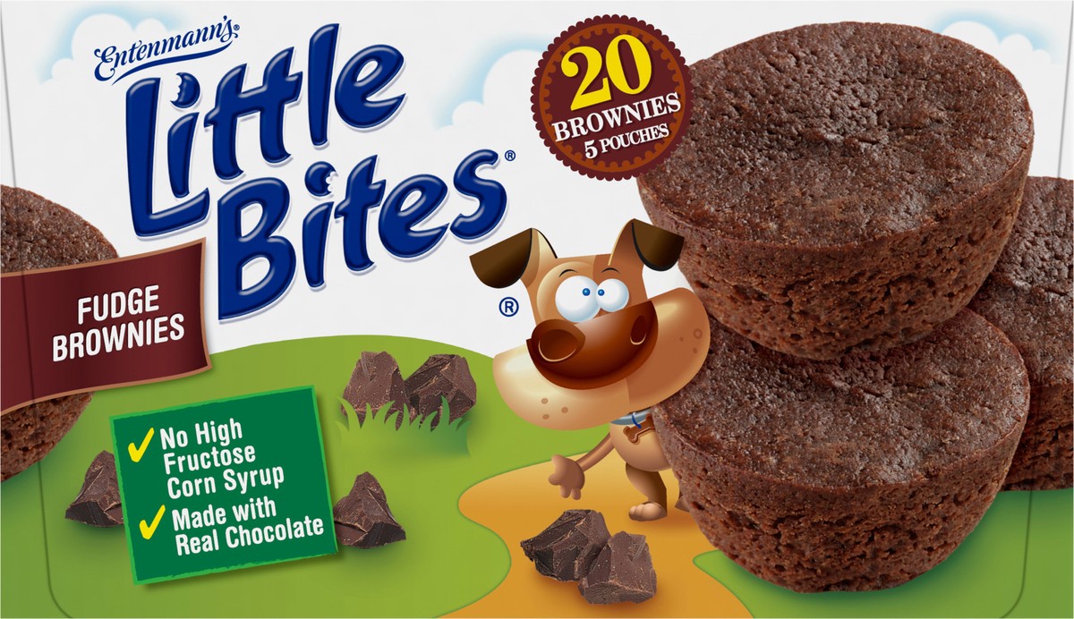 slide 2 of 8, Entenmann's Little Bites Fudge Brownie Mini Muffins, 5 pouches, 9.75 oz, 9.75 oz