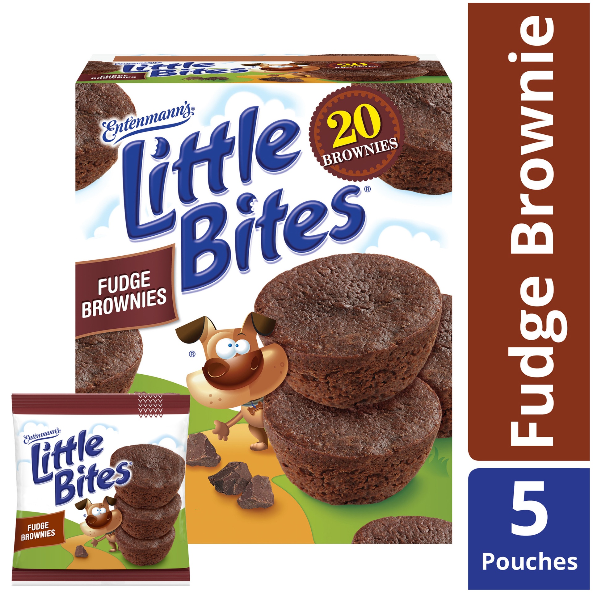 slide 1 of 6, Entenmann’s Little Bites Fudge Brownies, 5 pk; 4 ct
