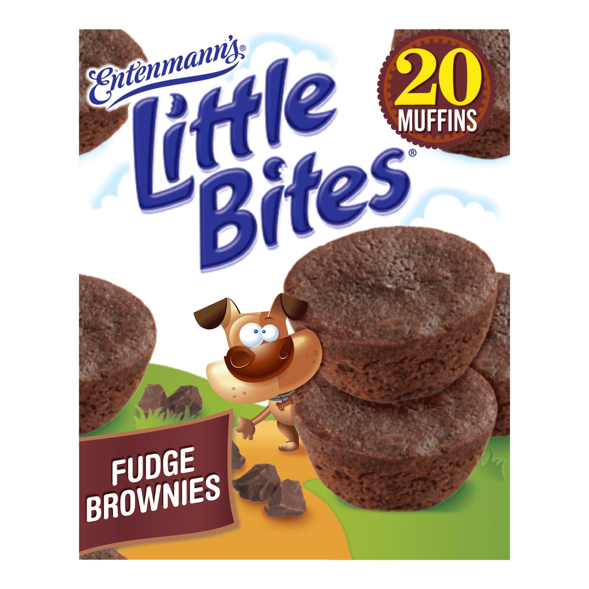 slide 1 of 8, Entenmann's Little Bites Chocolate Fudge Brownies, 5 packs, Mini Muffins, 9.75 oz Box, 9.75 oz