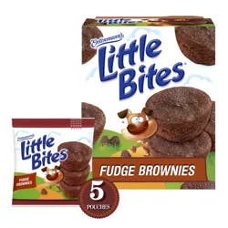 Entenmann's Little Bites Chocolate Fudge Mini Brownies, 5 packs, 9.75 oz